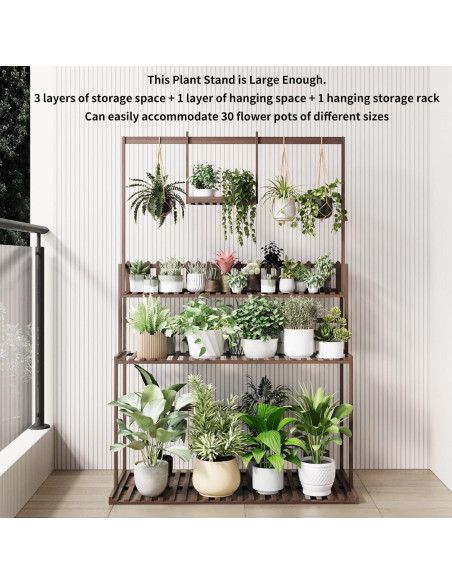 Estante Colgante de Plantas COPREE 3 Niveles Escalera 95x45x146cm