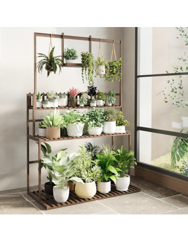Estante Colgante de Plantas COPREE 3 Niveles Escalera 95x45x146cm