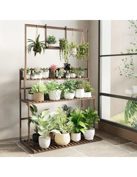 Estante Colgante de Plantas COPREE 3 Niveles Escalera 95x45x146cm