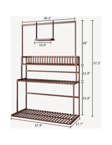 Estante Colgante de Plantas COPREE 3 Niveles Escalera 95x45x146cm