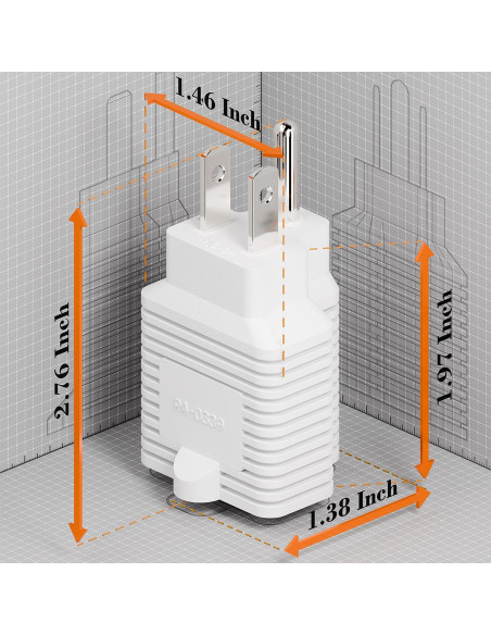 Adaptador de Enchufe CA 4 en 1 PluGrand 15A 125V a 20A 250V
