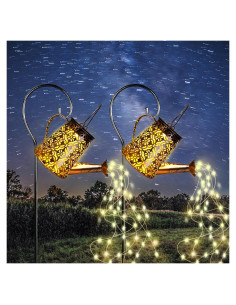 Luces de Riego Solar con Diseño de Copo de Nieve - 2 Paquete