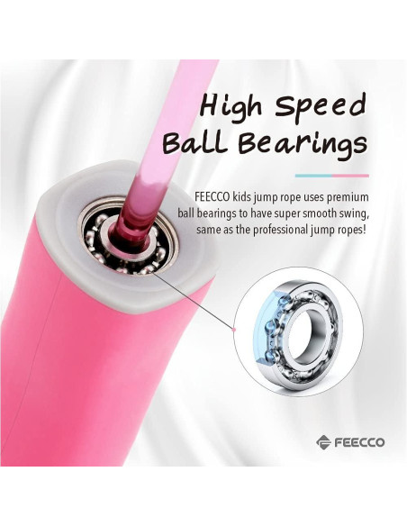 Cuerda de Salto FEECCO Zillica Ajustable para Niños Rosa Cuerda de Salto FEECCO Zillica Ajustable para Niños Rosa
