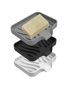 Paquete de 3 Soportes para Jabón HANCELANT Silicona Antideslizante