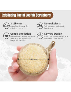 Esponjas Exfoliantes de Lufa Natural LMSMW - Paquete de 6 2