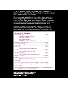 Fertilizante para Plantas Acuáticas CrystalClear Thrive 30 Tabletas 2