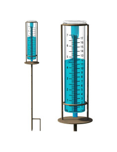 Pluviómetro X-PREK de Vidrio 18 cm Decorativo para Jardín