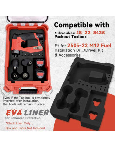 Forro EVA para caja de herramientas Packout Milwaukee 48-22-8435 2