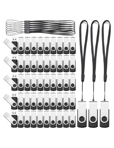 Paquete de 50 Unidades USB 2.0 Aoriher 2GB con Cuerdas