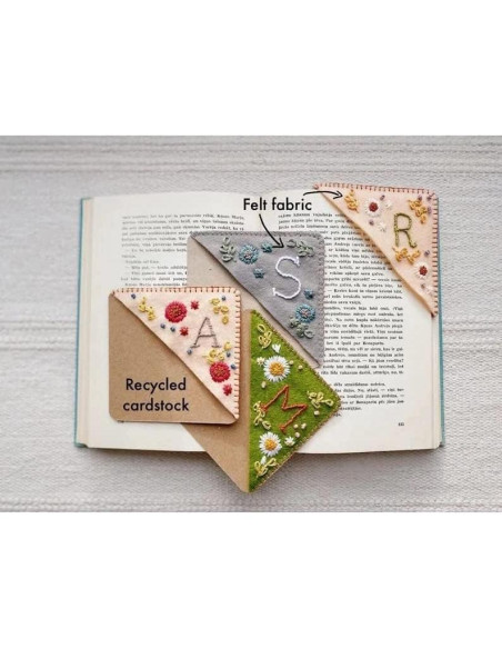 Marcador de Página Bordado MOTEERLLU Otoño Personalizado