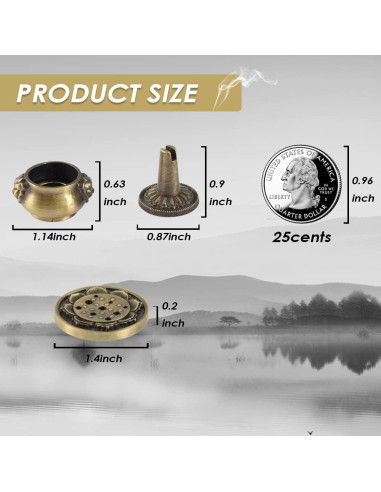 Quemador de Incienso de Bronce HOKPA - 3 Estilos para Varitas