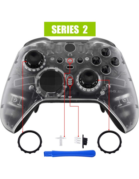 Carcasa Frontal Transparente eXtremeRate para Xbox Elite 2