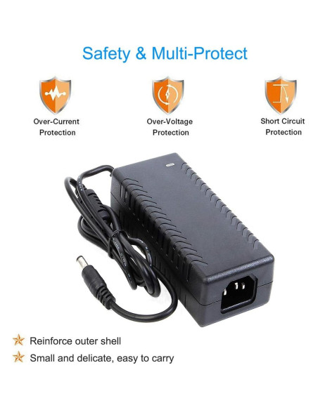 Fuente de Poder 24V 2.5A COOLM Adaptador AC DC 60W 5.5x2.5mm