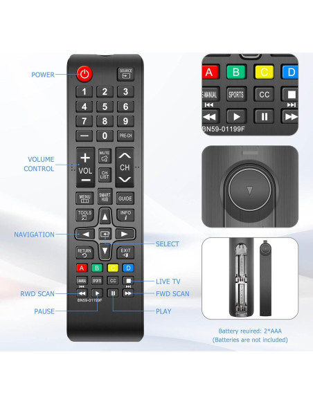 Control Remoto Universal Samsung BN59-01199F para Smart TV