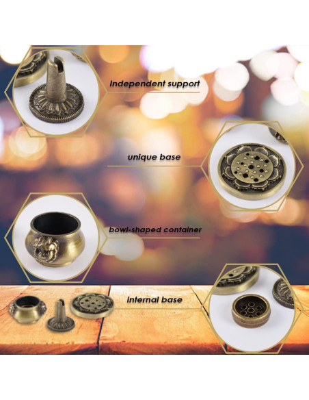 Quemador de Incienso de Bronce HOKPA - 3 Estilos para Varitas