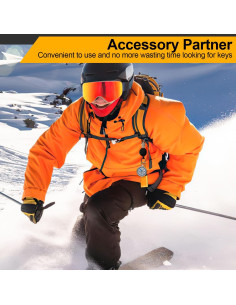 Llave Retráctil 4 Piezas Auriikoop con Cable de Acero 60 cm 2