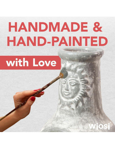 Chimenea Exterior Wiosi Mediana de Arcilla Gris 41.91 cm