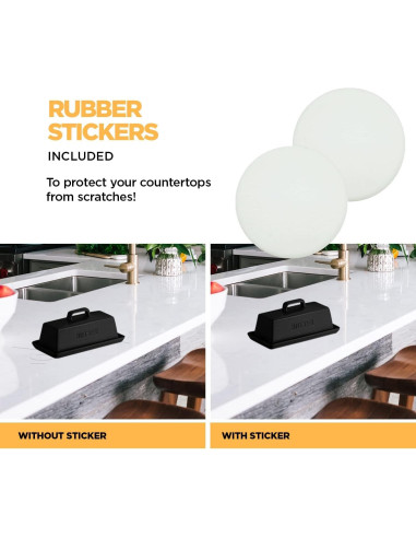 Juego de Plato de Mantequilla Cerámica Smart House Negro