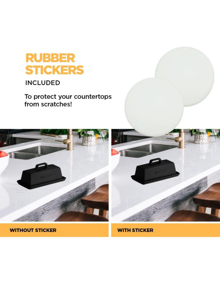 Juego de Plato de Mantequilla Cerámica Smart House Negro