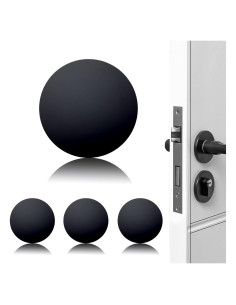 Topes de Puerta XoYoZo Silicona Autoadhesivos 4.5cm - Negro