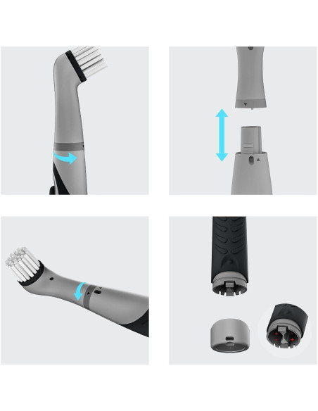 Cepillo de limpieza eléctrico Pest Reject Pro 4 en 1 - Negro