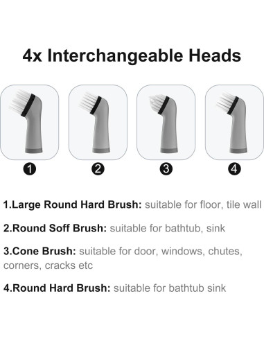 Cepillo de limpieza eléctrico Pest Reject Pro 4 en 1 - Negro