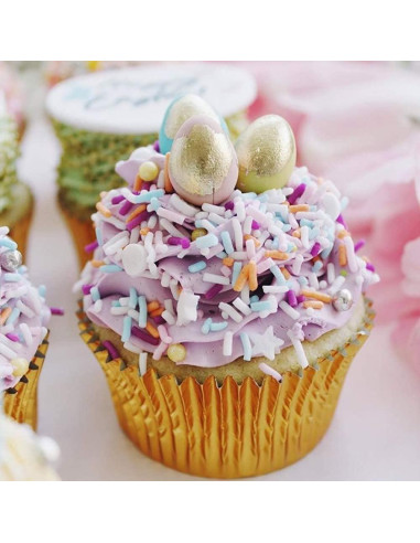 Forros para Cupcakes Jumbo GiFBERA Dorado 160 Unidades 5.5cm