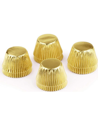 Forros para Cupcakes Jumbo GiFBERA Dorado 160 Unidades 5.5cm