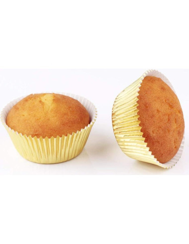 Forros para Cupcakes Jumbo GiFBERA Dorado 160 Unidades 5.5cm