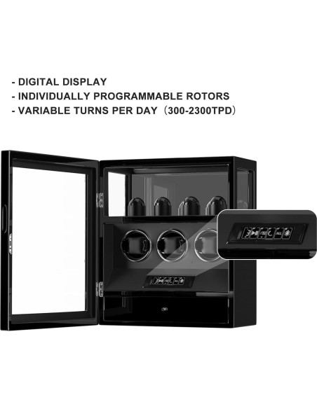 Cargador de Relojes Automáticos DUKWIN con Bloqueo de Huellas