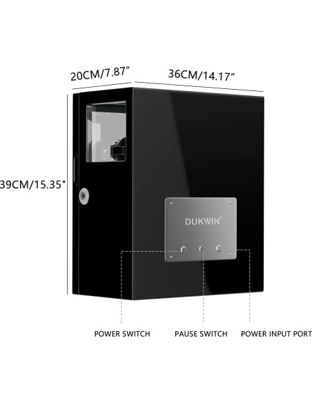 Cargador de Relojes Automáticos DUKWIN con Bloqueo de Huellas