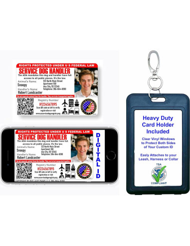 Tarjeta de Identificación de Perro de Servicio Just 4 Paws - Personalizada