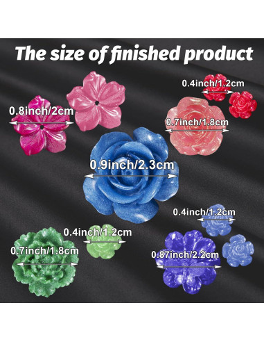 Molde de Silicona para Resina de Flores PAGOW 5 Piezas