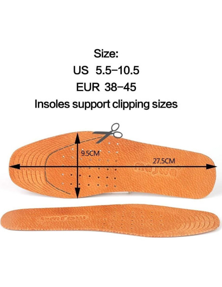 Plantillas Ultra Finas de Cuero de Cerdo YUANQIAN - 4 Pares Plantillas Ultra Finas de Cuero de Cerdo YUANQIAN - 4 Pares