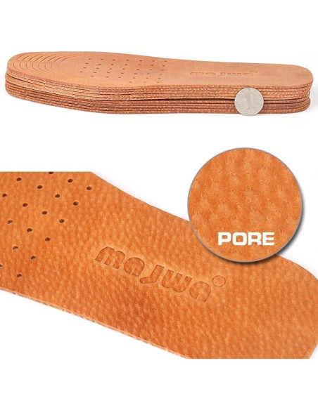 Plantillas Ultra Finas de Cuero de Cerdo YUANQIAN - 4 Pares Plantillas Ultra Finas de Cuero de Cerdo YUANQIAN - 4 Pares