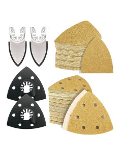 104 Piezas Almohadillas de Lijado Aozzy para Herramienta Oscilante