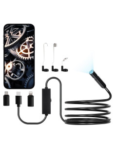 Cámara Endoscópica VEVOR 3M HD 1920P con Luz LED IP67