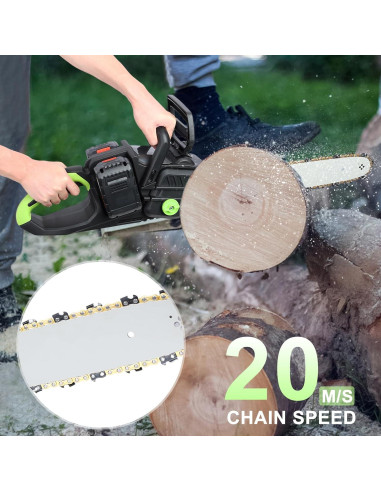 Motosierra Eléctrica Inalámbrica ZTGD 40.64 cm 1800W con Baterías