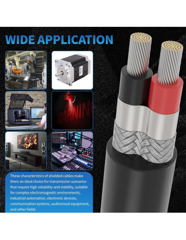 Cable Apantallado 16 AWG 2 Conductores 7.62 m PYL UL2464