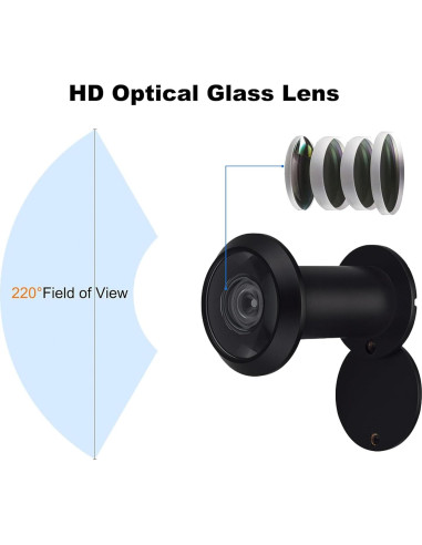 Visor de Puerta TOGU TG3016YG-BC Latón Macizo 220 Grados