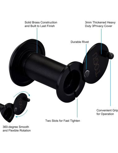 Visor de Puerta TOGU TG3016YG-BC Latón Macizo 220 Grados