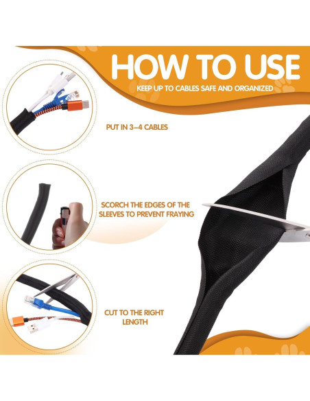 Protector de Cables para Mascotas Poen 3 Pack 3m Negro