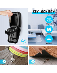 Caja de Llave TEUEN con Cerradura de Combinación Impermeable 2