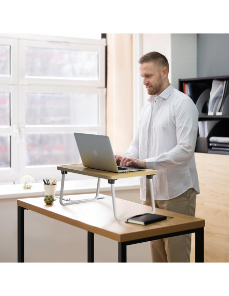 Bandeja Plegable para Computadora Portátil Ybj-ake Beige 43x31 cm