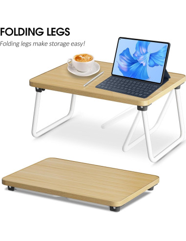 Bandeja Plegable para Computadora Portátil Ybj-ake Beige 43x31 cm