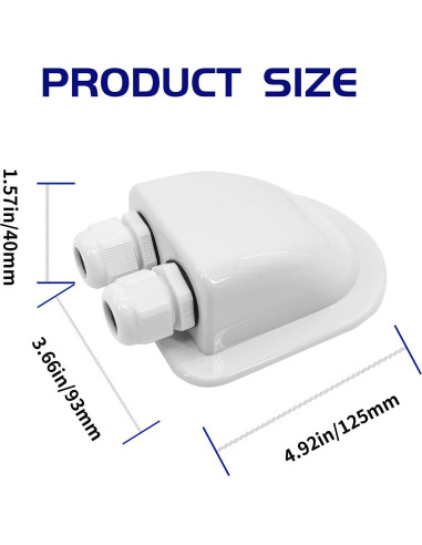 Entrada de Cable Solar Zayin Gland Sellado 2 Agujeros Blancos