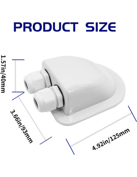 Entrada de Cable Solar Zayin Gland Sellado 2 Agujeros Blancos