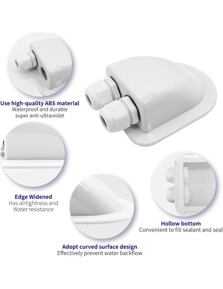 Entrada de Cable Solar Zayin Gland Sellado 2 Agujeros Blancos