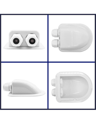 Entrada de Cable Solar Zayin Gland Sellado 2 Agujeros Blancos