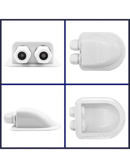Entrada de Cable Solar Zayin Gland Sellado 2 Agujeros Blancos